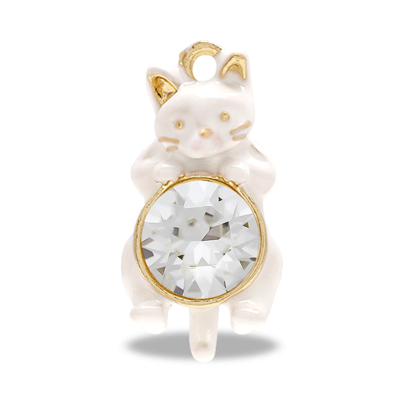 Charm Cat Crystal White/G