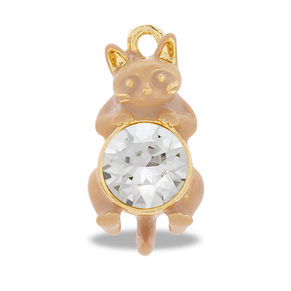Charm Cat Crystal Beige/G