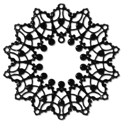 Italian filigree parts wreath black