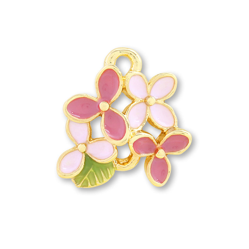 Charm Annabelle 2 rings pink/G