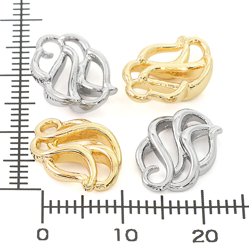 Charm Water Serpent I Rhodium Color