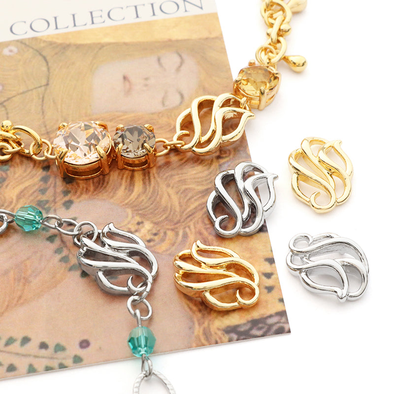 Charm Water Serpent I Rhodium Color
