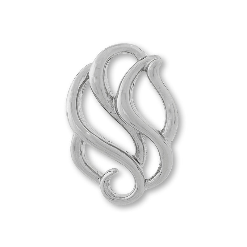 Charm Water Serpent I Rhodium Color