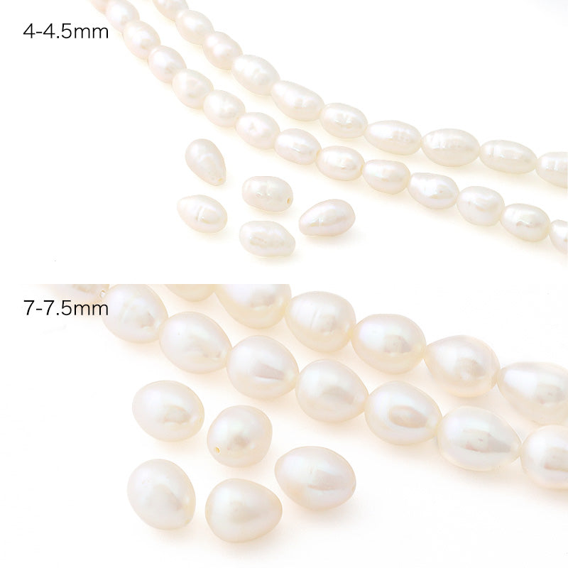 淡水パール ライス変形　ホワイト