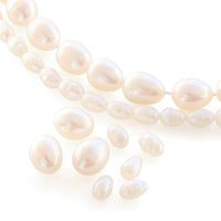 淡水パール ライス変形　ホワイト