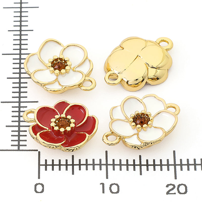 Charm Anemone 1 ring RC Smoke Topaz Red/G