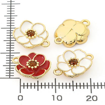 Charm Anemone 1 ring RC Smoke Topaz Red/G