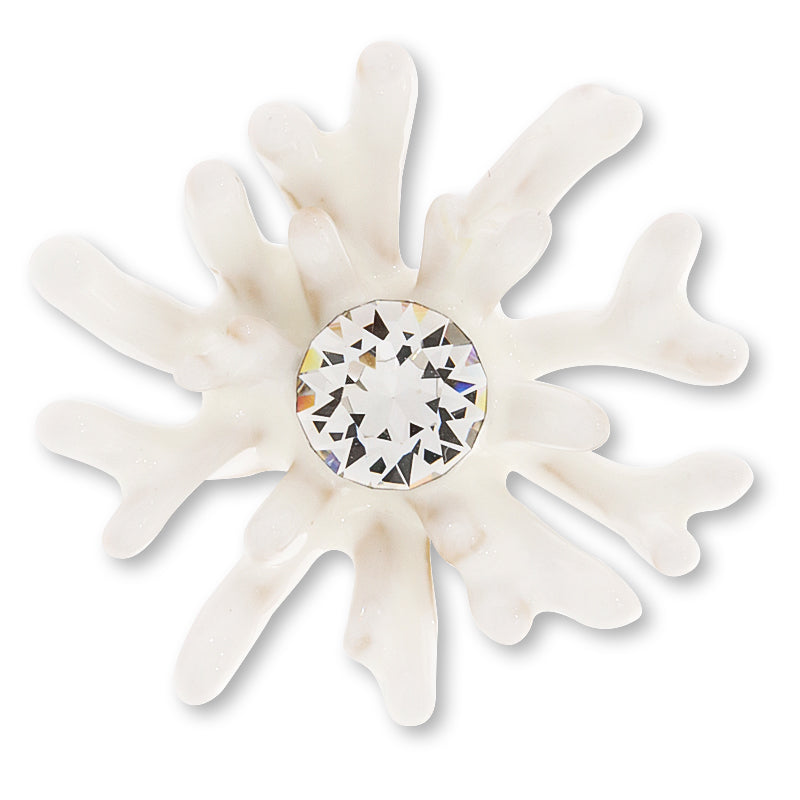Charm Coral with Vertical Ring Crystal White/G