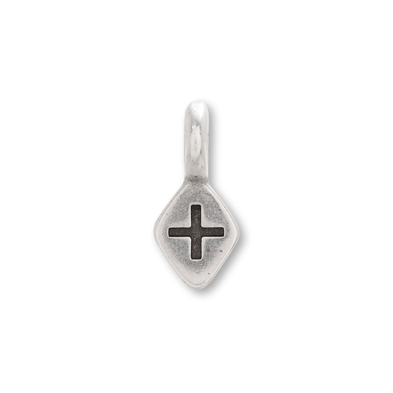 Greek Charm Cross No.5 Silver Antique