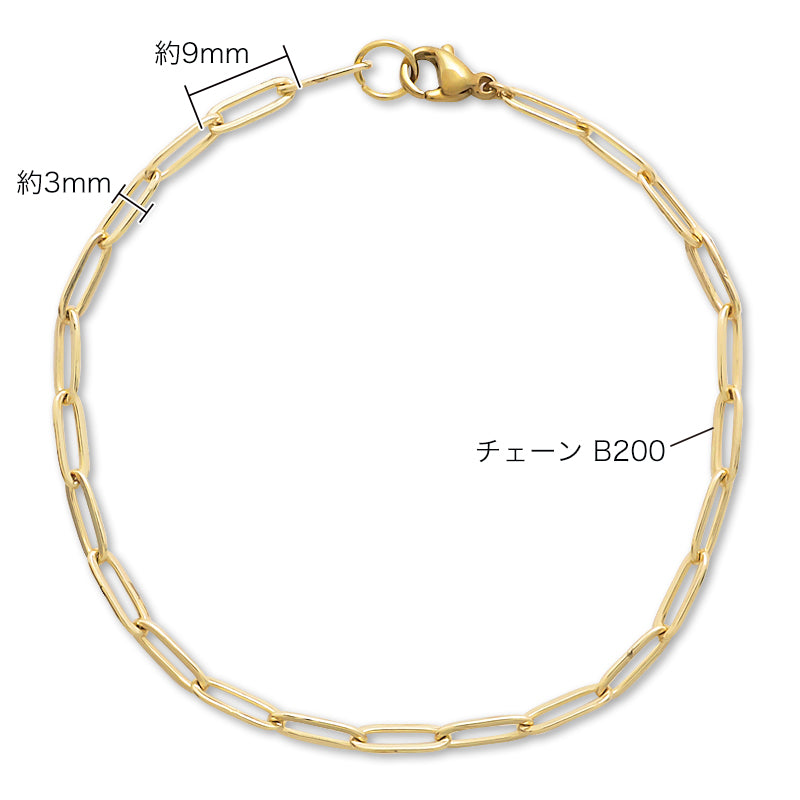 ステンレスチェーンブレス B200　生地