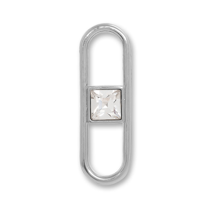 Metal ring parts with stone 1 Crystal/RC