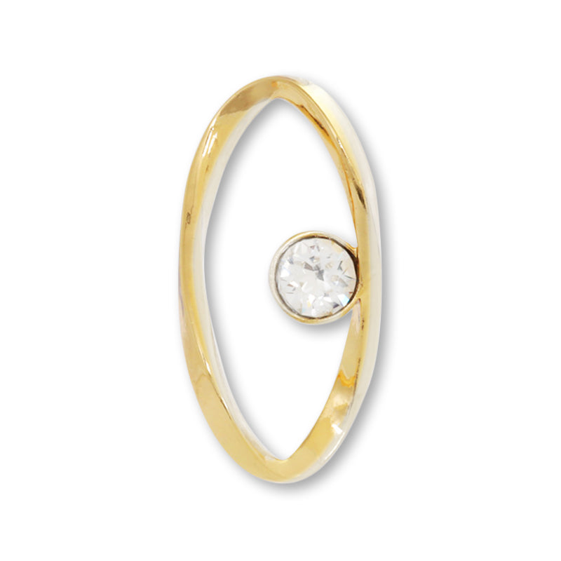 Metal ring parts with stone 3 crystal/G