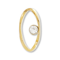 Metal ring parts with stone 3 crystal/G