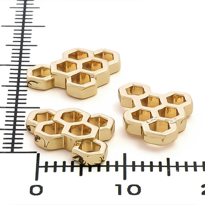 Metal parts honeycomb 3 gold