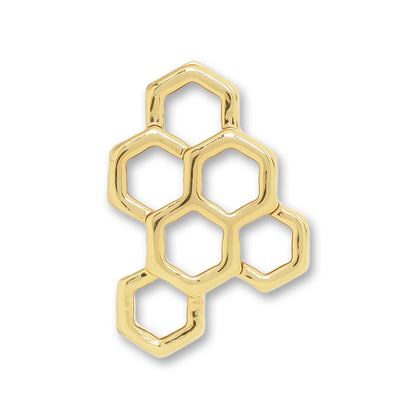 Metal parts honeycomb 3 gold