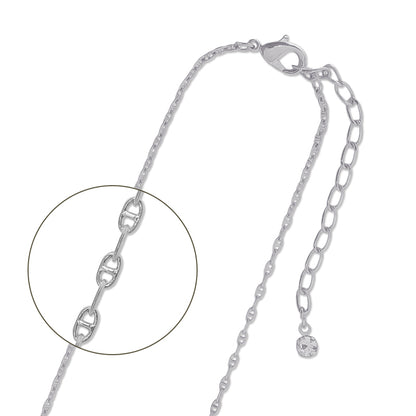Chain neck K-432 (with adjuster) Rhodium color