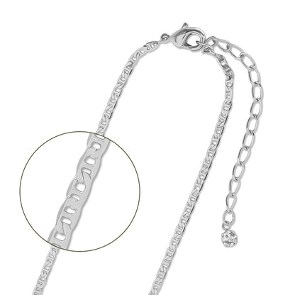 Chain neck K-433 (with adjuster) Rhodium color
