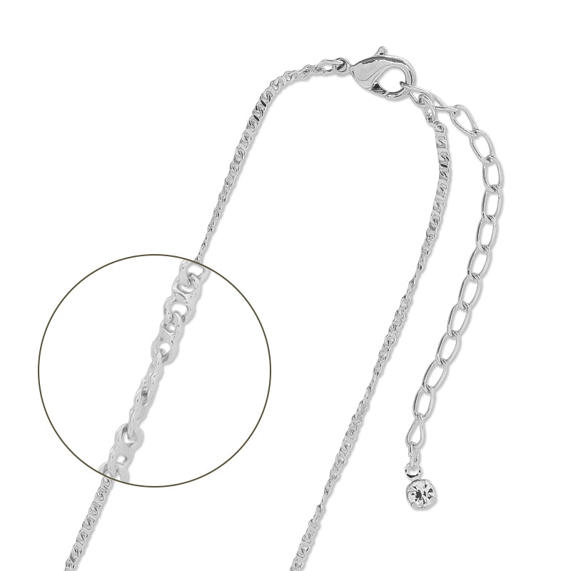 Chain neck K-434 (with adjuster) Rhodium color