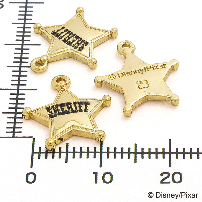 Charm Toy Story Sheriff Badge Gold