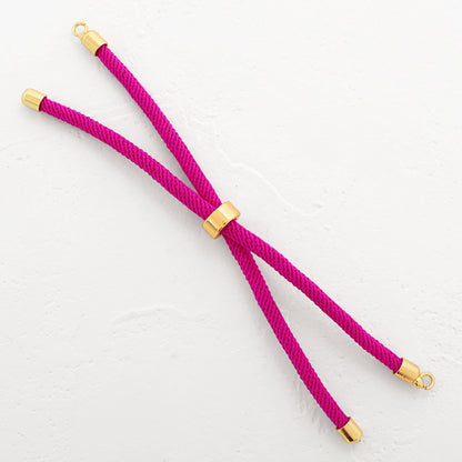 Spain Parts Cord Bracelet with Stopper Fuchsia/G