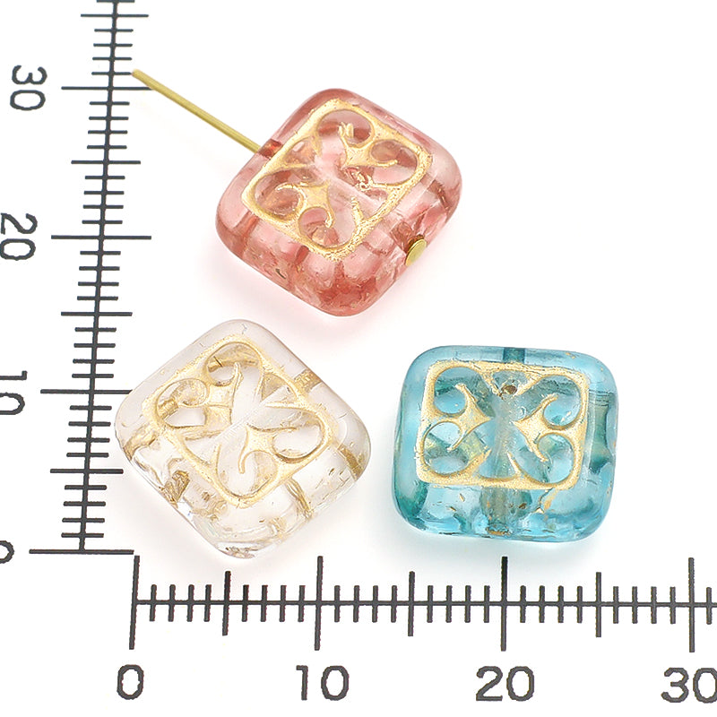 チェコ レクタングルデザイン　アクアマリン/G