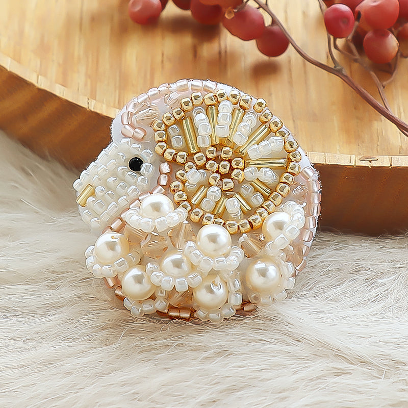 キット ひつじの刺繍ブローチ(KR1389)