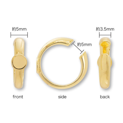 Ear cuff with round plate 2 gold