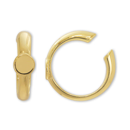 Ear cuff with round plate 2 gold