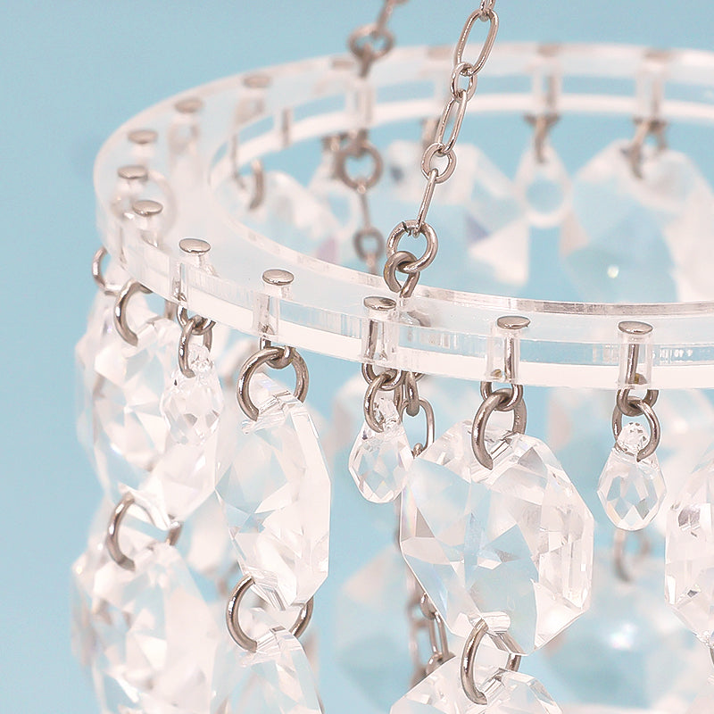 Acrylic chandelier base round clear
