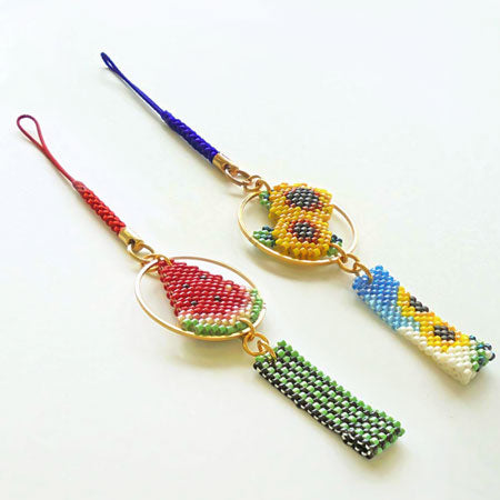 Bead stitch kit Kyo wind chime pattern netsuke