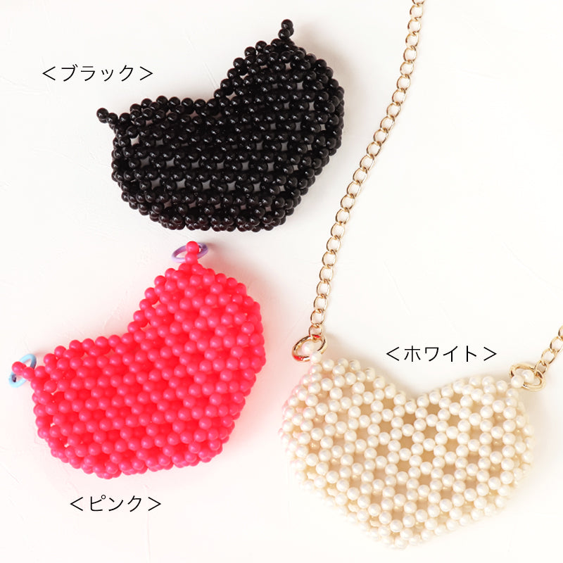 Set pearl heart bag (KR1121)