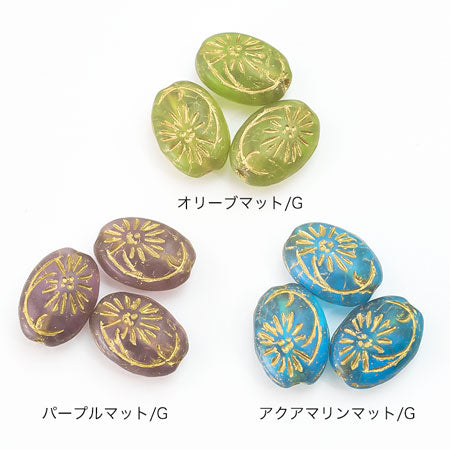 チェコ オーバル模様　パープルマット/G