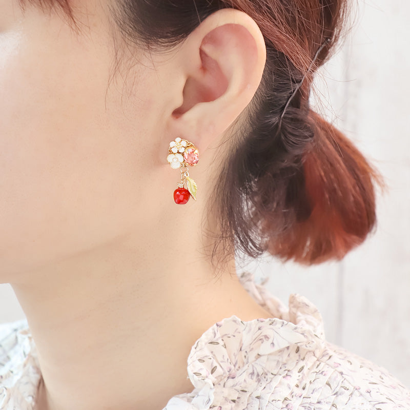 Recipe No.KR0851 Six types of ear accessories of autumn motif charms (fruit, chin mokusei, ginmokusei)