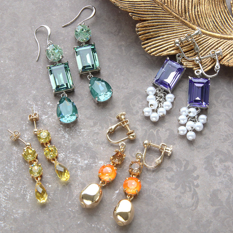 Recipe No.KR1085Kiwa crystals4 gorgeous ear accessories