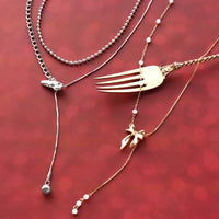 レシピNo.KR1101　スライドボール付パーツのネックレス2種