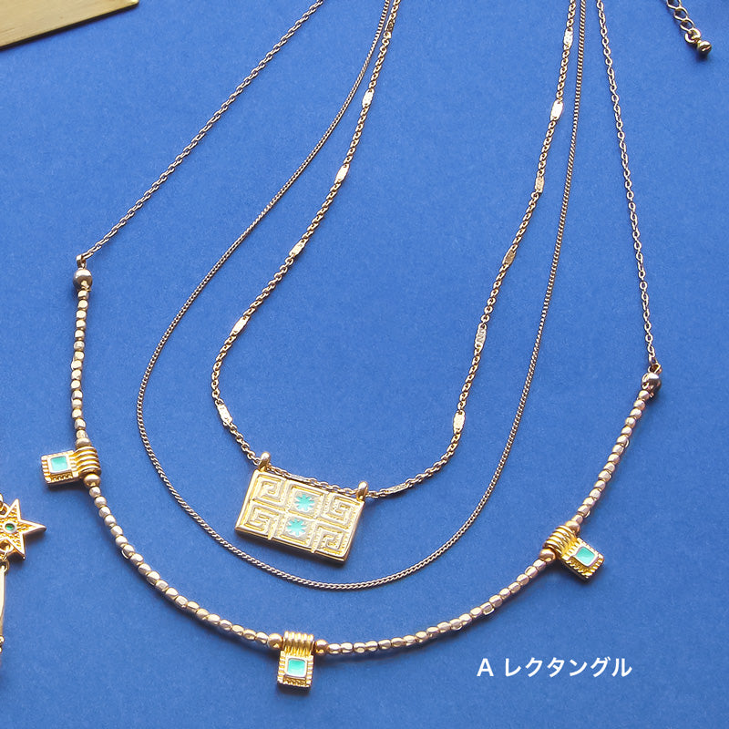レシピNo.KR1255　ギリシャパーツのネックレス2種