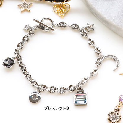 レシピNo.KR1266　石座チャームパフュームボトルのアクセサリー4種