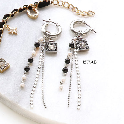 レシピNo.KR1266　石座チャームパフュームボトルのアクセサリー4種
