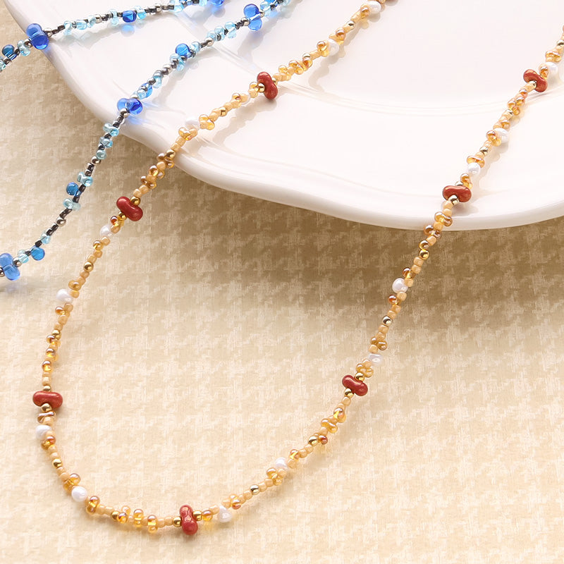 レシピNo.KR1274　チェコファルファーレ オータムカラーの2Wayアクセサリー