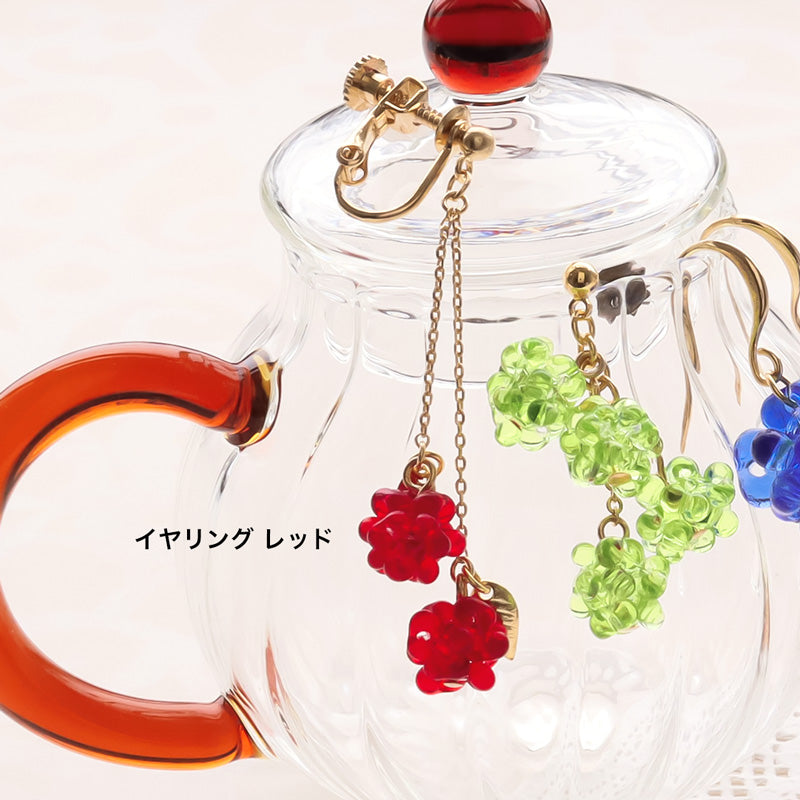 Recipe No.KR1275 Czech farfalle fruit ear accessories 3 types