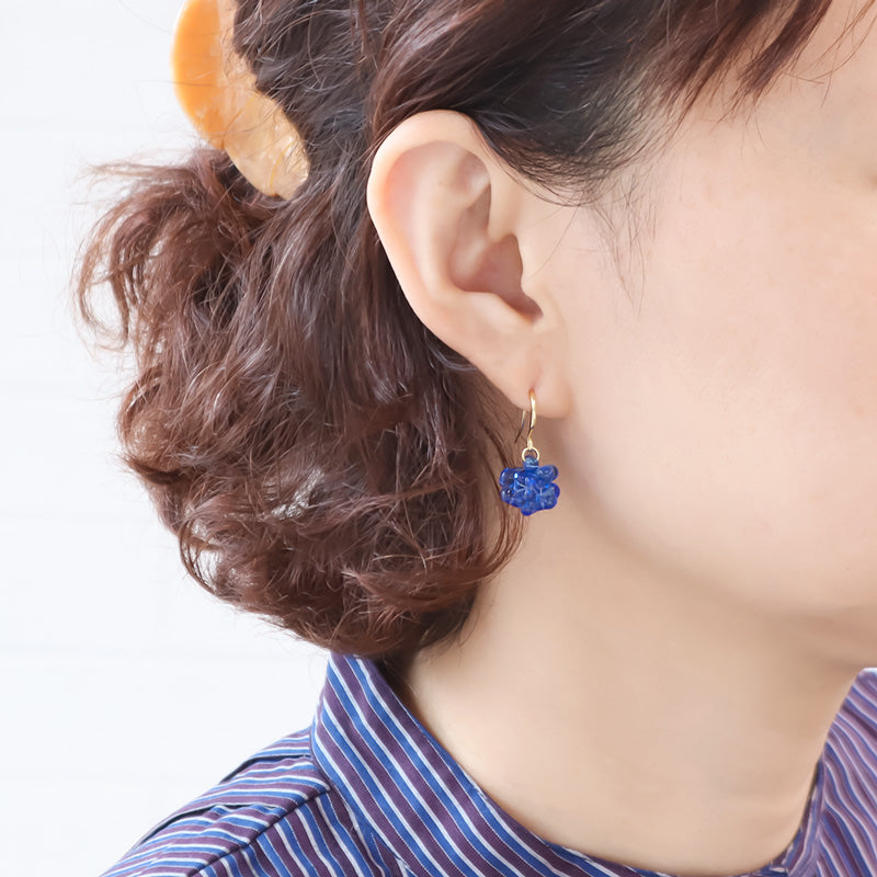 Design hook earrings basic rhodium color