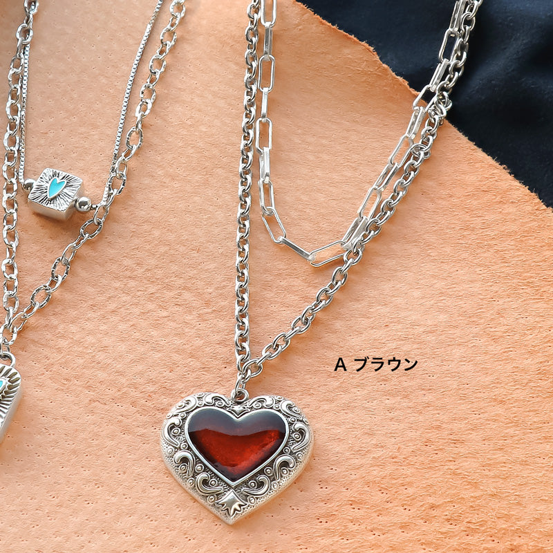レシピNo.KR1276 ギリシャパーツのハートモチーフネックレス2種 – 貴和