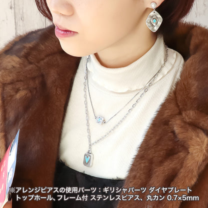 レシピNo.KR1276　ギリシャパーツのハートモチーフネックレス2種