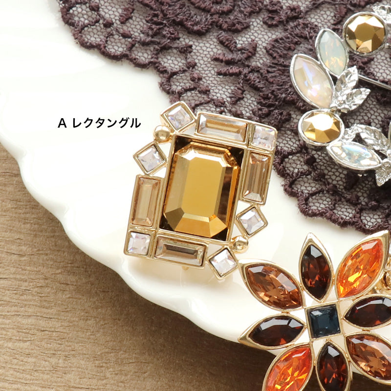 Recipe No.KR1283Kiwa crystals3 types of noble brooches