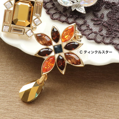Recipe No.KR1283Kiwa crystals3 types of noble brooches