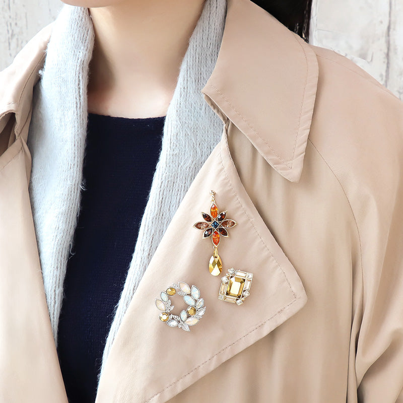 Recipe No.KR1283Kiwa crystals3 types of noble brooches