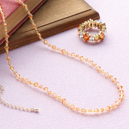 レシピNo.KR1285　貴和クリスタルのルミナスネック＆リング