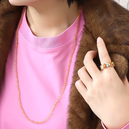 レシピNo.KR1285　貴和クリスタルのルミナスネック＆リング