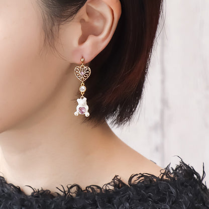 チャーム スカシハート　ゴールド