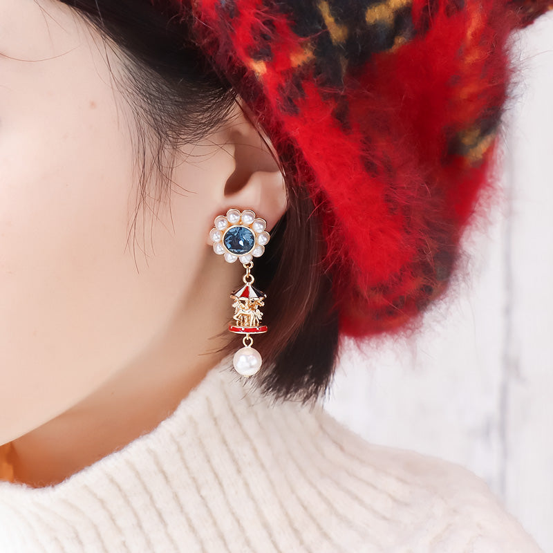 レシピNo.KR1291　クリスマスチャームのピアス3種